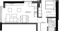 Appartement d’une chambre dans un complexe fermé à Hladilnika